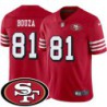 49ers #81 Matt Bouza SF Patch Jersey -Red2