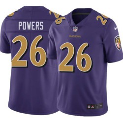 Ravens #26 Jerraud Powers Purple Jersey