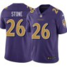 Ravens #26 Geno Stone Purple Jersey