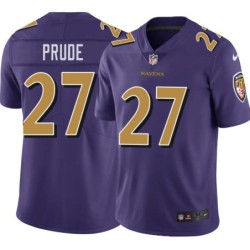 Ravens #27 Ronnie Prude Purple Jersey