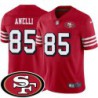 49ers #85 Mark Anelli SF Patch Jersey -Red2