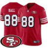 49ers #88 Forrest Hall SF Patch Jersey -Red2