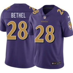Ravens #28 Justin Bethel Purple Jersey