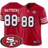 49ers #88 Jordan Matthews SF Patch Jersey -Red2