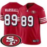 49ers #89 Rasheed Marshall SF Patch Jersey -Red2