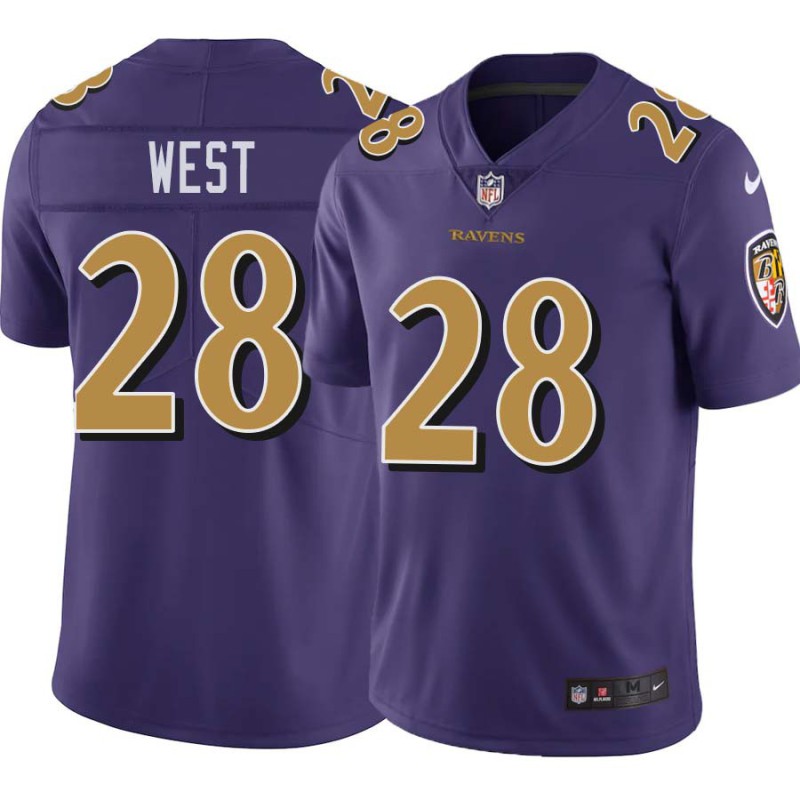 Ravens #28 Terrance West Purple Jersey