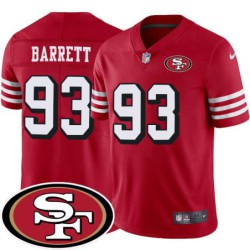 49ers #93 Alex Barrett SF Patch Jersey -Red2