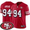 49ers #94 Ezekiel Ansah SF Patch Jersey -Red2