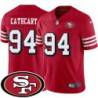 49ers #94 Royal Cathcart SF Patch Jersey -Red2