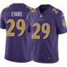 Ravens #29 Charles Evans Purple Jersey