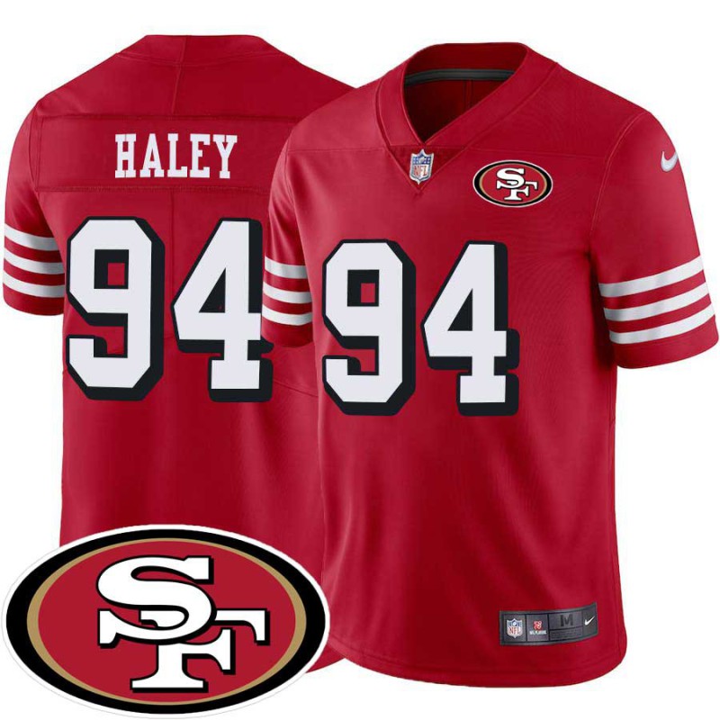 49ers #94 Charles Haley SF Patch Jersey -Red2