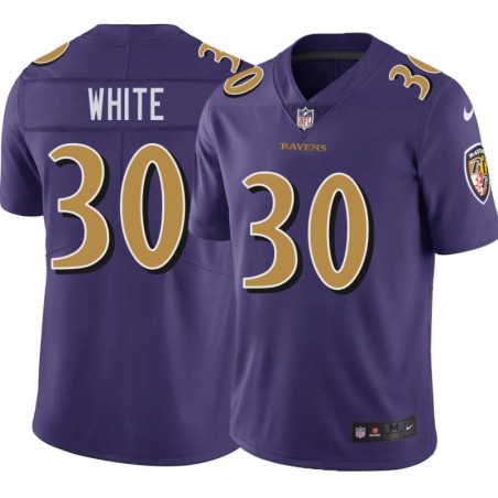 Ravens #30 Jamel White Purple Jersey