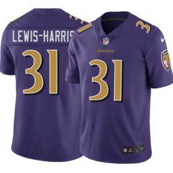 Ravens #31 Chris Lewis-Harris Purple Jersey