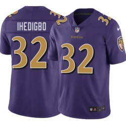 Ravens #32 James Ihedigbo Purple Jersey