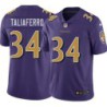 Ravens #34 Lorenzo Taliaferro Purple Jersey