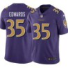 Ravens #35 Gus Edwards Purple Jersey