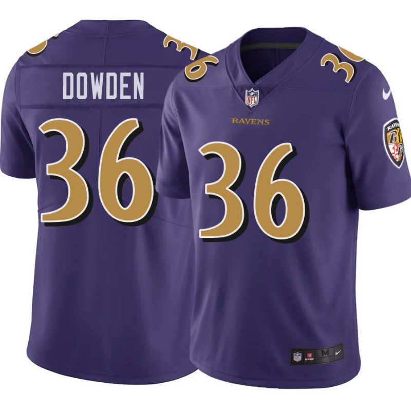 Ravens #36 Corey Dowden Purple Jersey