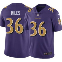 Ravens #36 Jeromy Miles Purple Jersey