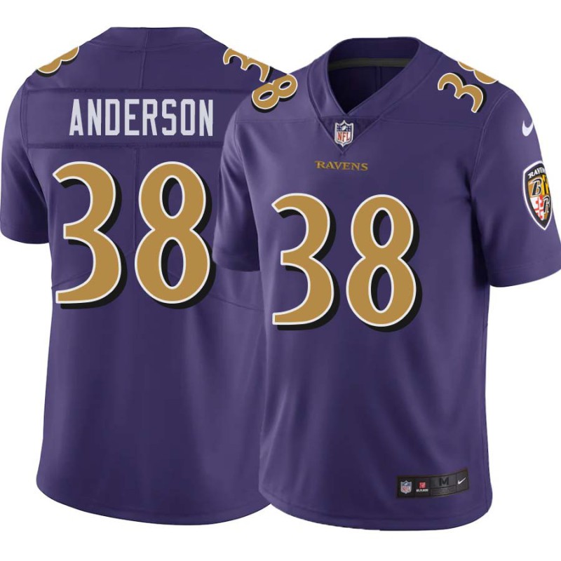 Ravens #38 Mike Anderson Purple Jersey