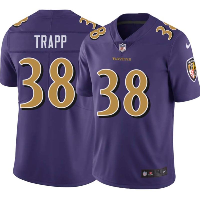 Ravens #38 James Trapp Purple Jersey