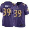 Ravens #39 Will Davis Purple Jersey