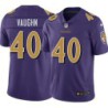 Ravens #40 Cassius Vaughn Purple Jersey