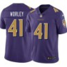 Ravens #41 Daryl Worley Purple Jersey