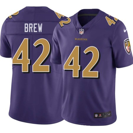 Ravens #42 Dorian Brew Purple Jersey