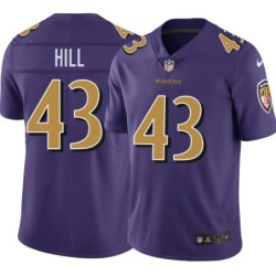 Ravens #43 Jaylen Hill Purple Jersey