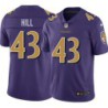 Ravens #43 Justice Hill Purple Jersey