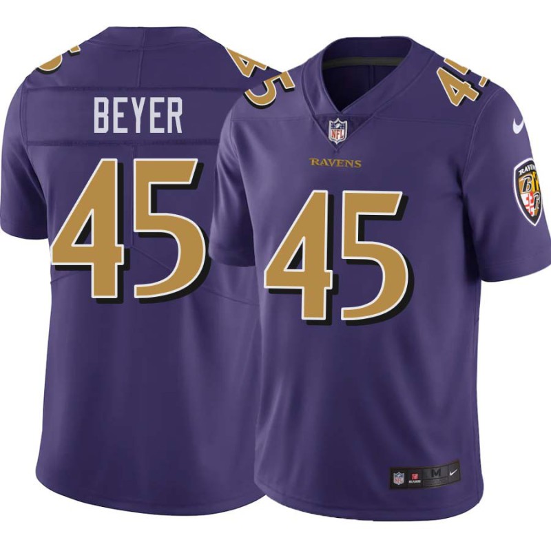 Ravens #45 Brennen Beyer Purple Jersey