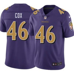 Ravens #46 Morgan Cox Purple Jersey