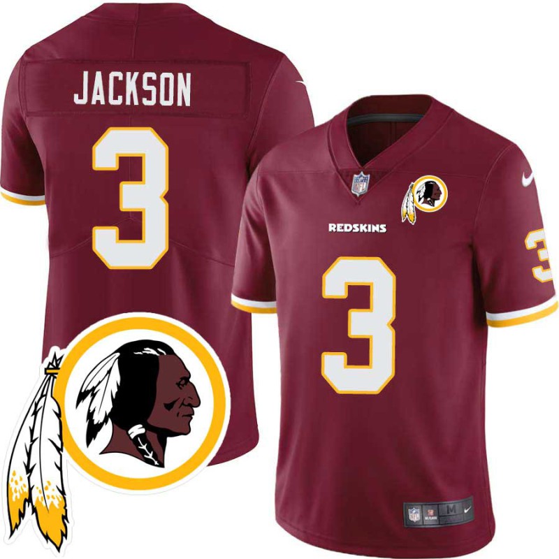 William Jackson III #3 Redskins Head Patch Burgundy Jersey