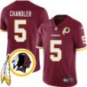 Jeff Chandler #5 Redskins Head Patch Burgundy Jersey