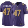 Ravens #47 Jeremiah Attaochu Purple Jersey