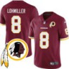 Chip Lohmiller #8 Redskins Head Patch Burgundy Jersey