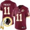 Ernie Pinckert #11 Redskins Head Patch Burgundy Jersey