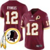 Lou Rymkus #12 Redskins Head Patch Burgundy Jersey