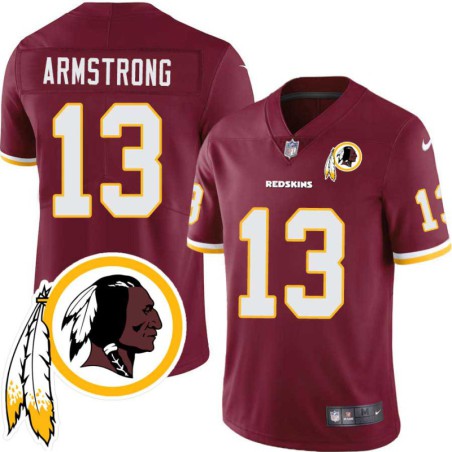 Anthony Armstrong #13 Redskins Head Patch Burgundy Jersey