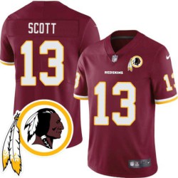 Jake Scott #13 Redskins Head Patch Burgundy Jersey