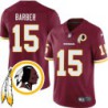 Jim Barber #15 Redskins Head Patch Burgundy Jersey