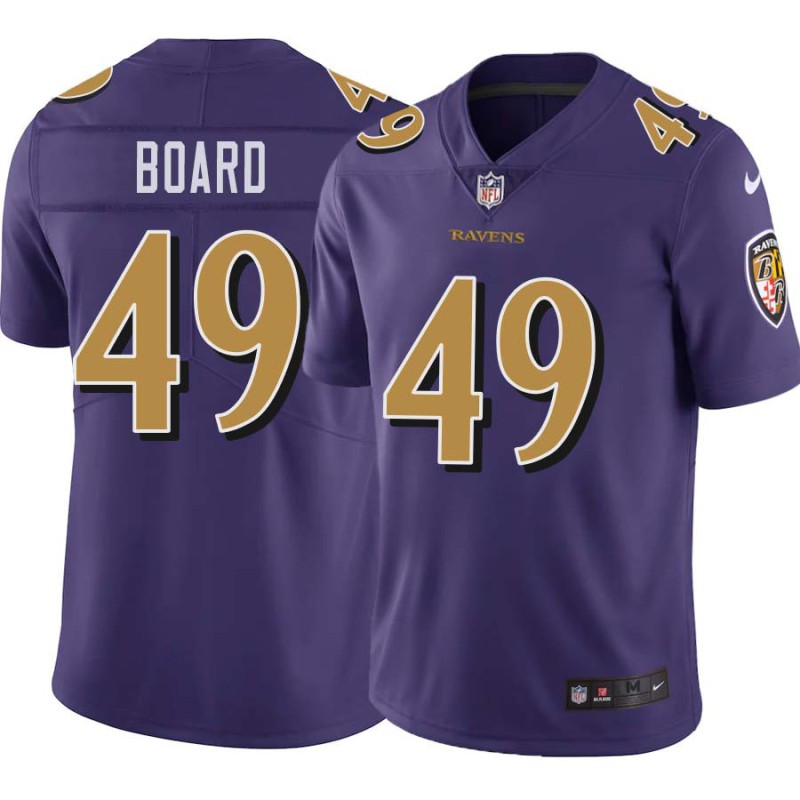 Ravens #49 Chris Board Purple Jersey