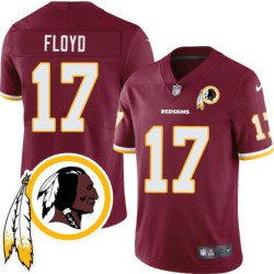 Michael Floyd #17 Redskins Head Patch Burgundy Jersey