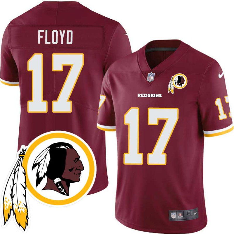 Michael Floyd #17 Redskins Head Patch Burgundy Jersey