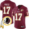 John Friesz #17 Redskins Head Patch Burgundy Jersey