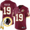 Robert Foster #19 Redskins Head Patch Burgundy Jersey