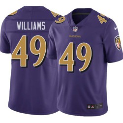 Ravens #49 Chad Williams Purple Jersey