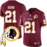 Roy Barni #21 Redskins Head Patch Burgundy Jersey