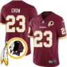 Orien Crow #23 Redskins Head Patch Burgundy Jersey