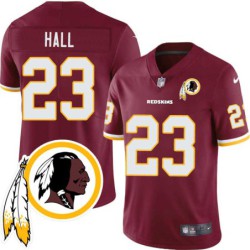 DeAngelo Hall #23 Redskins Head Patch Burgundy Jersey